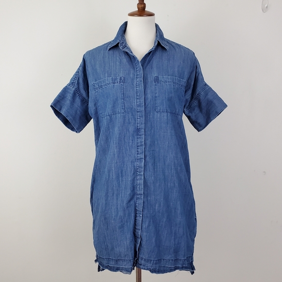 Madewell Denim Drop Hem Shirt Dress - Picture 5 of 16